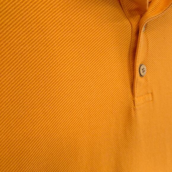 Tommy Bahama Polo Mens Large Orange Silk Blend Ribbed Casual Short Sleeve Shirt - Picture 4 of 10